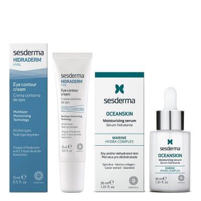 Sesderma Hidraderm Eye + Oceanskin Moisturizing Serum ZESTAW Krem pod oczy 15 ml + Serum nawilżające 30 ml