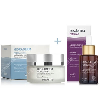 Sesderma Hidraderm + Ferulac Liposomal Serum ZESTAW Nawilżający krem do twarzy 50 ml + Serum liposomowe 30 ml