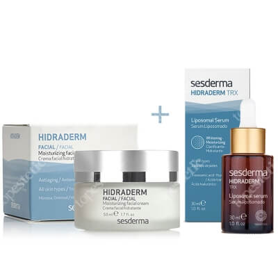 Sesderma Hidraderm + Hidraderm TRX Liposomal Serum ZESTAW Nawilżający krem do twarzy 50 ml + Serum Liposomowe 30 ml