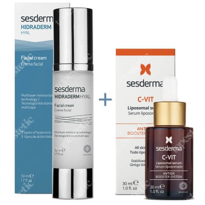 Sesderma Hidraderm Hyal + C-VIT Liposomal Serum ZESTAW Krem do twarzy 50 ml + Serum liposomowe 30 ml