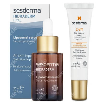 Sesderma Hidraderm Hyal Liposomal Serum + C-VIT Eye Contour Cream ZESTAW Serum 30 ml + Krem pod oczy 15 ml
