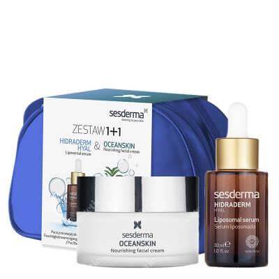 Sesderma Hidraderm Hyal Liposomal Serum + Oceanskin Nourishing Facial Cream ZESTAW Serum 30 ml + Krem odżywczy 50 ml + + Kosmetyczka 1 szt