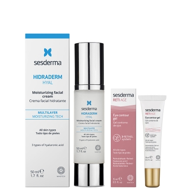 Sesderma Hidraderm Hyal + Reti Age Eye Contour Gel ZESTAW Krem do twarzy 50 ml + Krem kontur oczu 15 ml