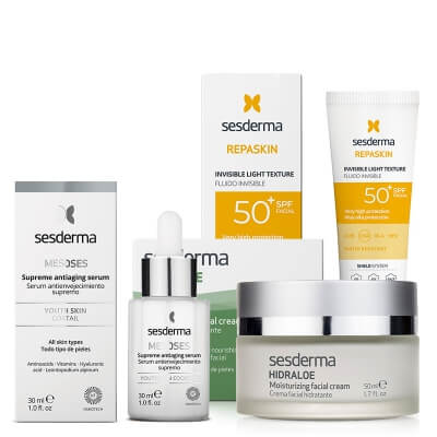 Sesderma Hidraloe + Repaskin Fluido Invisible SPF 50+ New ZESTAW Nawilżający krem do twarzy 50 ml + Emulsja 50 ml
