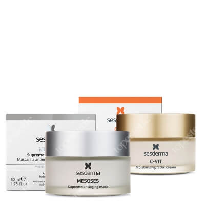 Sesderma Mesoses Mask + C-VIT Moisturizing Facial Cream ZESTAW Maska do twarzy 50 ml + Krem nawilżający 50 ml