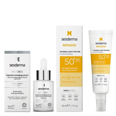 Sesderma Mesoses Serum + Repaskin Fluido Invisible SPF 50+ New ZESTAW Serum liposomowe 30 ml + Emulsja 50 ml