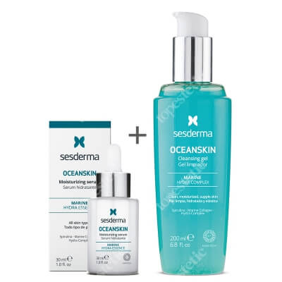 Sesderma Oceanskin Moisturizing Serum + Oceanskin Cleasing Gel ZESTAW Serum nawilżające 30 ml + Żel oczyszczający 200 ml