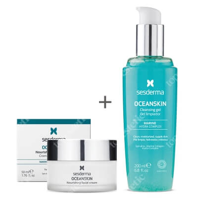 Sesderma Oceanskin Nourishing Facial Cream + Oceanskin Cleasing Gel ZESTAW Krem odżywczy 50 ml + Żel oczyszczający 200 ml