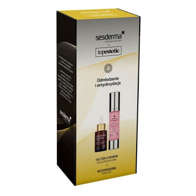 Sesderma Odmłodzenie i Antyoksydacja ZESTAW Serum z pęcherzykami lipidowymi 30 ml + Krem-żel przeciwstarzeniowy 50 ml, Kartonik