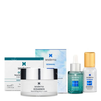 Sesderma Pielęgnacja Nawadniająca ZESTAW Liposomalne serum z trzema rodzajami kwasu hialuronowego 30 ml + Mgiełka 30 ml + Krem odżywczy 50 ml