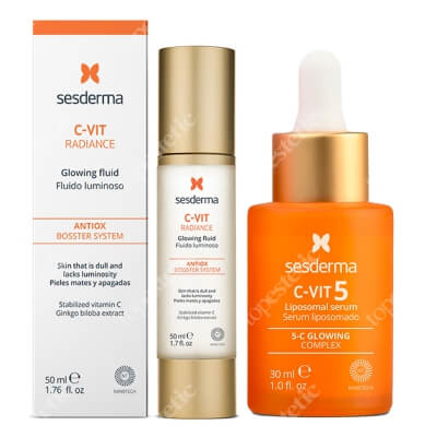 Sesderma Pielęgnacja Rewitalizująco - Rozświetlająca ZESTAW Serum do twarzy z witaminą C 30 ml + Krem rozświetlający 50 ml