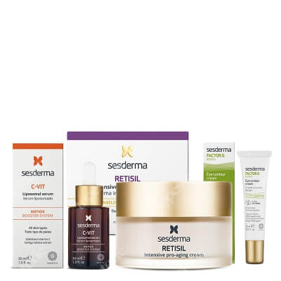 Sesderma Pielęgnacja Skóry Dojrzałej ZESTAW Serum liposomowe 30 ml + Intensywny krem ujędrniający 50 ml + Przeciwstarzeniowy krem pod oczy 15 ml
