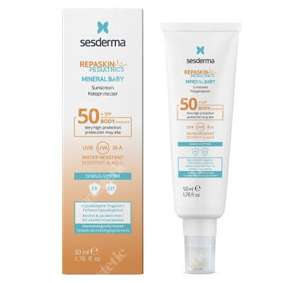 Sesderma Repaskin Mineral Baby Fotoprotector SPF 50+ Wodoodporny krem przeciwsłoneczny dla dzieci 50 ml