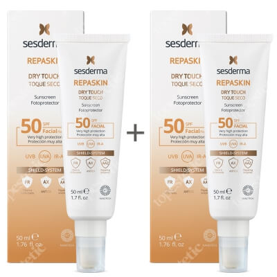 Sesderma Repaskin Dry Touch SPF 50 2Pack ZESTAW Krem ochronny SPF50, 50 ml x 2 szt