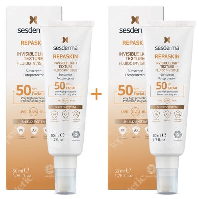 Sesderma Repaskin Fluido Invisible 2Pack ZESTAW SPF50 50 ml x 2