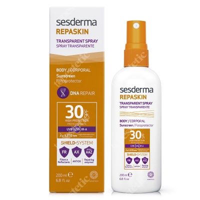 Sesderma Repaskin Transparent Spray Wysoka ochrona przeciwsłoneczna do ciała SPF 30 200 ml