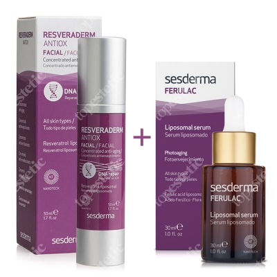 Sesderma Resveraderm Antiox + Ferulac ZESTAW Krem przeciwstarzeniowy 50 ml + Serum liposomowe 30 ml