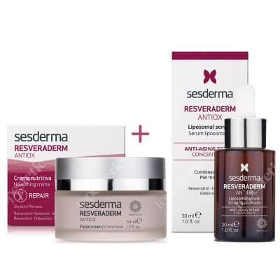 Sesderma Resveraderm Cream + Liposomal Serum ZESTAW Krem przeciwstarzeniowy 50 ml + Serum 30 ml