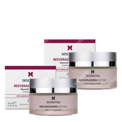 Sesderma Resveraderm Facial Cream x 2 ZESTAW Krem przeciwstarzeniowy 50 ml x 2