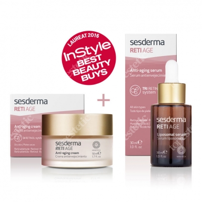 Sesderma Reti Age Cream + Reti Age Serum ZESTAW Krem 50 ml + Serum przeciwzmarszczkowe 30 ml