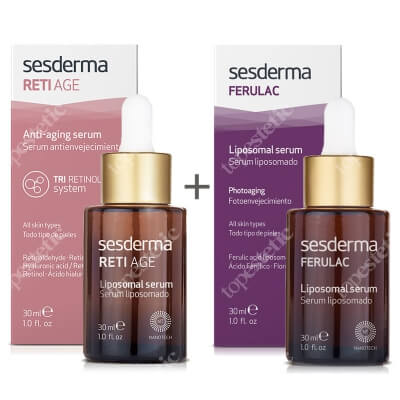 Sesderma Reti Age Serum + Ferulac Liposomal Serum ZESTAW Serum przeciwzmarszczkowe 30 ml + Serum liposomowe 30 ml