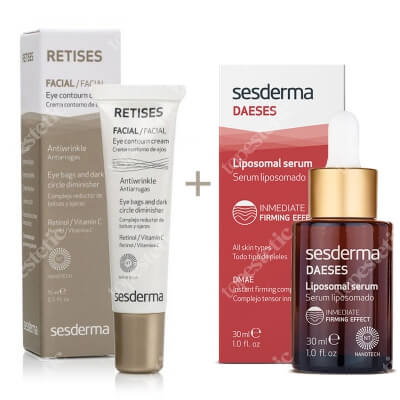 Sesderma Retises 0,05% + Daeses Liposomal Serum ZESTAW Przeciwzmarszczkowy krem pod oczy 15 ml + Serum liposomowe liftingujące 30 ml