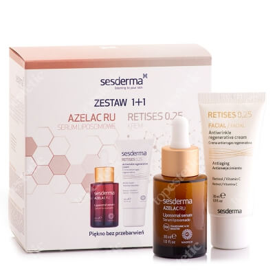 Sesderma Retises 0,25% + Azelac RU ZESTAW Regenerujący krem przeciwzmarszczkowy 30 ml + Serum liposomowe 30 ml Kartonik