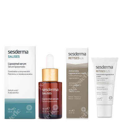 Sesderma Retises 0,25% + Salises ZESTAW Regenerujący krem przeciwzmarszczkowy 30 ml + Serum liposomowe 30 ml