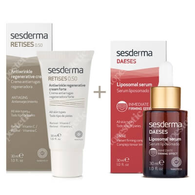 Sesderma Retises 0,5% + Daeses Liposomal Serum ZESTAW Regenerujący krem przeciwzmarszczkowy 30 ml + Serum liposomowe liftingujące 30 ml