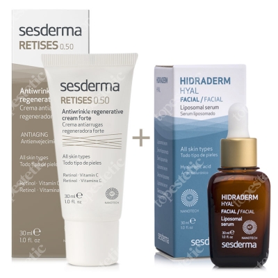 Sesderma Retises 0,5% + Hidraderm Hyal Liposomal Serum ZESTAW Regenerujący krem przeciwzmarszczkowy 30 ml + Serum Liposomowe 30 ml