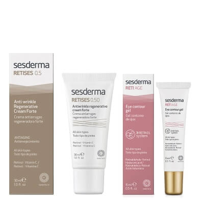 Sesderma Retises 0,5% + Reti Age Eye Contour Gel ZESTAW Regenerujący krem przeciwzmarszczkowy 30 ml + Krem kontur oczu 15 ml