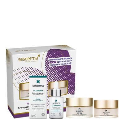 Sesderma Retisil Intensive Pro-Aging Cream + Retisil Eye and Lip Pro-Aging Contour + Oceanskin Moisturizing Serum ZESTAW ZESTAW Intensywny krem ujędrniający 50 ml + Krem do pielęgnacji konturu oczu i ust 30 ml + Kartonik + Serum nawilżające 30 ml
