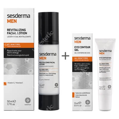 Sesderma Revitalizing Facial Lotion + Eye Contour Gel ZESTAW Rewitalizująca emulsja do twarzy 50 ml + Krem pod oczy 15 ml