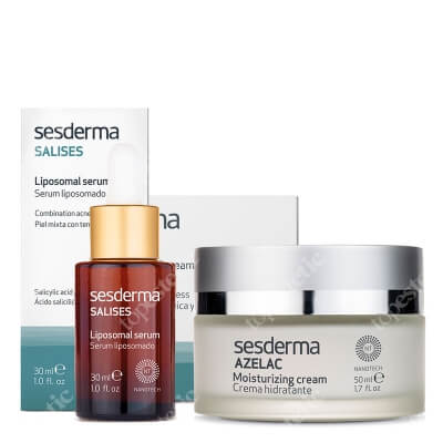 Sesderma Salises + Azelac ZESTAW Serum liposomowe 30 ml + Krem nawilżający do twarzy 50 ml