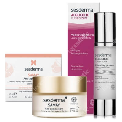 Sesderma Samay Anti Aging Cream + Acglicolic Classic Forte ZESTAW Krem przeciwstarzeniowy 50 ml + Krem-żel nawilżający 50 ml