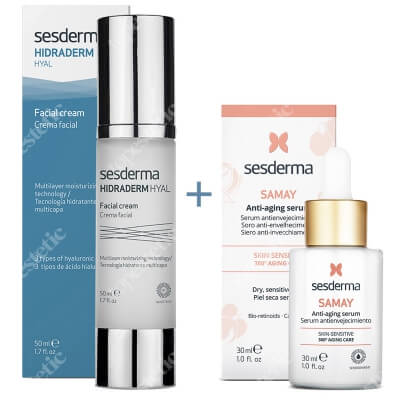 Sesderma Samay Anti Aging Serum + Hidraderm Hyal ZESTAW Serum przeciwstarzeniowe 30 ml + Krem do twarzy 50 ml