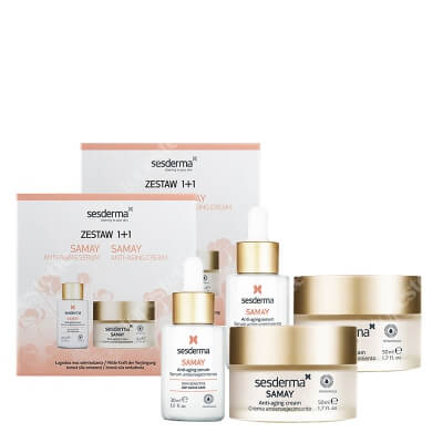 Sesderma Samay Cream + Samay Serum x 2 ZESTAW Krem przeciwstarzeniowy 50 ml + Serum przeciwstarzeniowe 30 ml Kartonik x 2