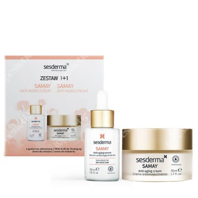 Sesderma Samay Cream + Samay Serum ZESTAW Krem przeciwstarzeniowy 50 ml + Serum przeciwstarzeniowe 30 ml Kartonik