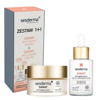 Sesderma Samay Cream + Samay Serum ZESTAW Krem przeciwstarzeniowy 50 ml + Serum przeciwstarzeniowe 30 ml Kartonik