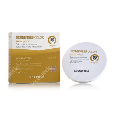 Sesderma Screenses Compacto SPF 50 Bloker koloryzujący w kompakcie (kolor Brown) 10 g