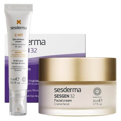 Sesderma Sesgen 32 Cream + C-VIT Eye Contour Cream ZESTAW Krem odżywczy aktywujący komórki 50 ml + Krem pod oczy 15 ml