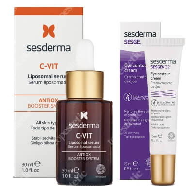 Sesderma Sesgen 32 Eye Contour Cream + C-VIT Liposomal Serum ZESTAW Krem kontur oczu 15 ml + Serum liposomowe 30 ml