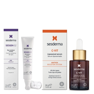 Sesderma Sesgen 32 Eye Contour Cream + C-VIT Liposomal Serum ZESTAW Krem kontur oczu 15 ml + Serum liposomowe 30 ml