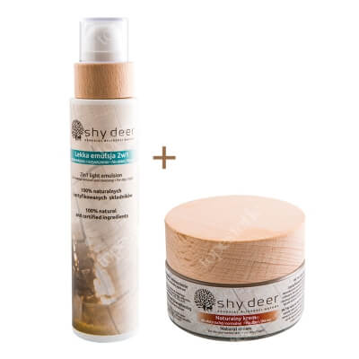 Shy Deer 2 in 1 Light Emulsion & Cream For Dry and Normal Skin ZESTAW Emulsja 200 ml + Krem dla skóry suchej i normalnej 50 ml