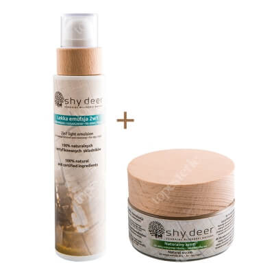 Shy Deer 2 in 1 Light Emulsion & Cream For Mixed and Oily Skin ZESTAW Emulsja 200 ml + Krem dla skóry mieszanej i tłustej 50 ml