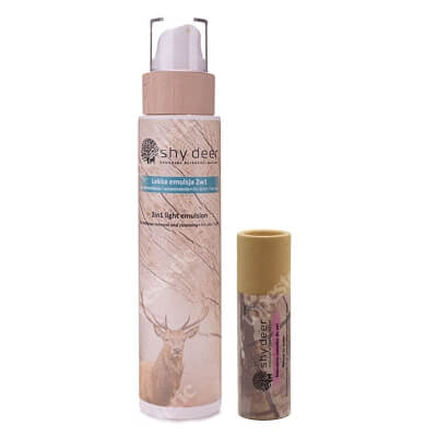 Shy Deer 2 in 1 Light Emulsion + Natural Lip Butter ZESTAW Lekka emulsja 200 ml + Naturalne masełko do ust 12 ml