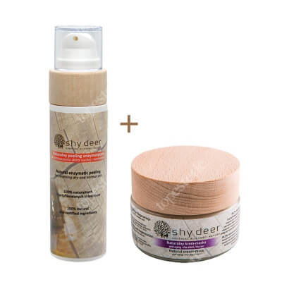 Shy Deer Cream Mask Anti Aging & Enzymatic Peeling ZESTAW Krem maska przeciwstarzeniowy 50 ml + Peeling enzymatyczny 100 ml