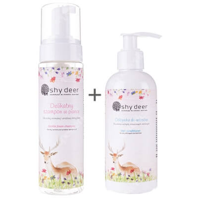 Shy Deer Gentle Foam Shampoo + Hair Conditioner ZESTAW Delikatny szampon w piance 200 ml + Odżywka do włosów 200 ml