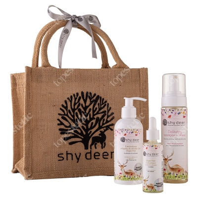 Shy Deer Hair Clean And Care Set ZESTAW Szampon w piance 200 ml + Odżywka do włosów 200 ml + Serum do włosów 30 ml + Torba jutowa 1 szt