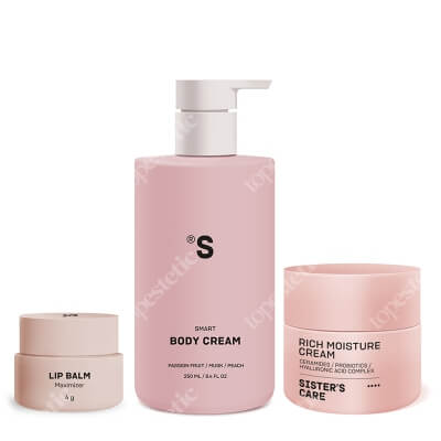 Sisters Aroma Complete Care ZESTAW Krem do twarzy 50 ml + Balsam do ciała 250 ml + Balsam do ust 4 g